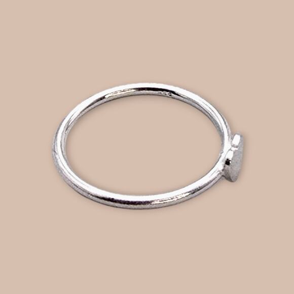 Heart Ring Sterling Silver 925 – Minimalist Dainty Design – Size 6.25 - Picture 8 of 8